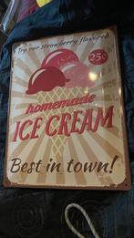 Decoratieve wandbordplaat van geglazuurd metaal in vintage, Huis en Inrichting, Woonaccessoires | Wanddecoraties, Ophalen, Nieuw