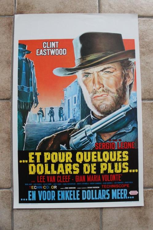filmaffiche Clint Eastwood For A Few Dollars More filmposter, Collections, Posters & Affiches, Comme neuf, Cinéma et TV, A1 jusqu'à A3