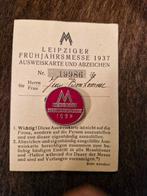 Insigne, spelden Leipzig Trade Fair 1937, Ophalen of Verzenden, Zo goed als nieuw
