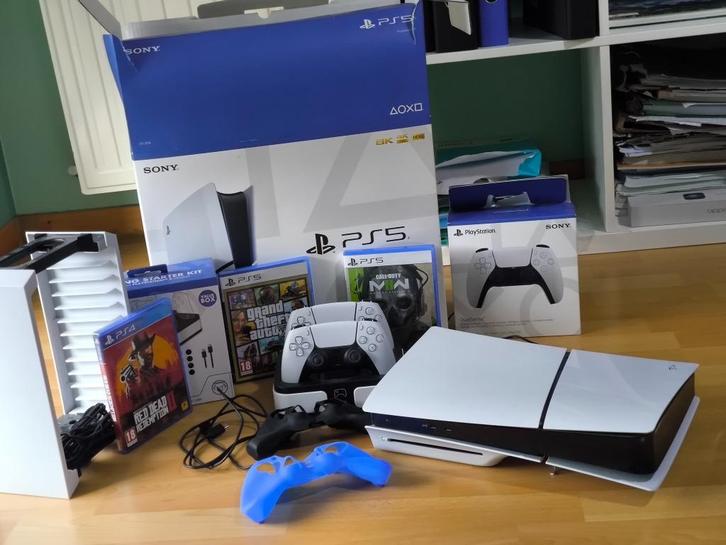 PlayStation 5 Disc Version – Complete Set + Premium Games, Games en Spelcomputers, Games | Sony PlayStation 5, Zo goed als nieuw