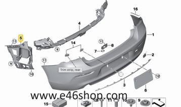 ACHTERBUMPER MONTAGE PLAAT BMW F210 F21 OE 51127371754 disponible aux enchères