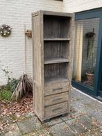 Robuuste hoge kast / boekenkast van steigerhout 195 cm hoog, Ophalen, 50 tot 100 cm, Met lade(s), 150 tot 200 cm