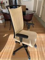 Bureaustoel zwart met beige rugleuning en zitting., Ophalen, Gebruikt, Beige, Bureaustoel