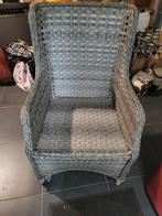 6 chaises de jardin en rotin avec coussins anthracite, Jardin & Terrasse, Enlèvement, Utilisé, Rotin