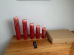Bika Design : Ensemble de 5 bougies originales à floraison, Neuf, Rouge, Bougie, Autres matériaux
