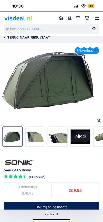 Sonik AXS bivvy + overwrap, Enlèvement, Utilisé