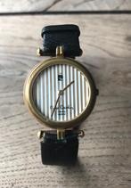 Vintage heren horloge Pierre Cardin zwart goud gestreept, Handtassen en Accessoires, Horloges | Heren, Ophalen of Verzenden, Goud