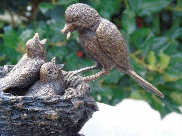 statue d un nid d oiseau a poser en bronze, Jardin & Terrasse, Décoration murale de jardin, Neuf, Enlèvement ou Envoi