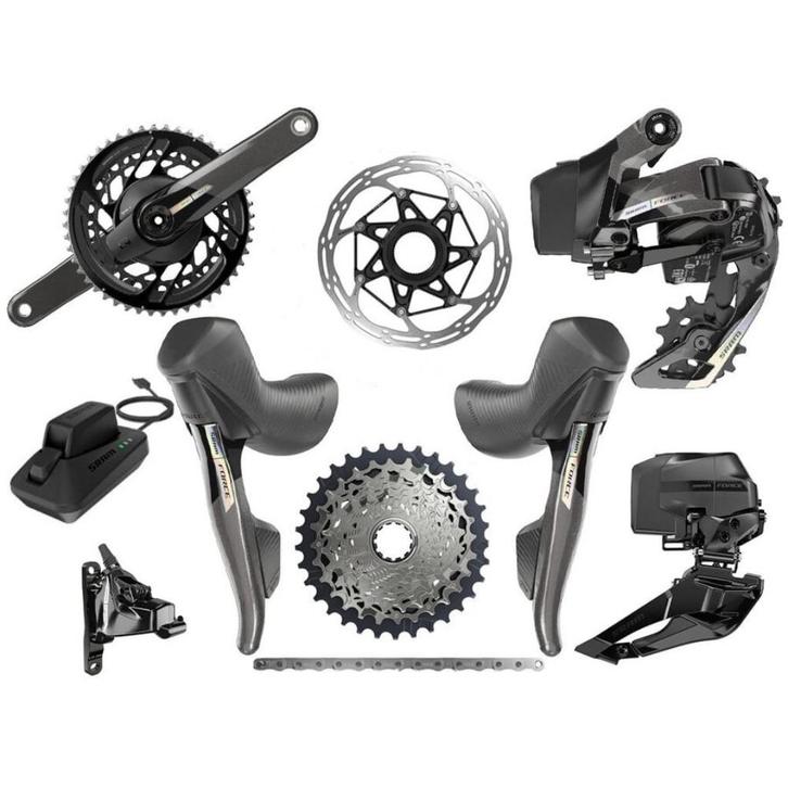 Groep SRAM Force 2x12 AXS D2 + POWERMETER Nieuw + WIELEN, Fietsen en Brommers, Fietsonderdelen, Nieuw, Ophalen of Verzenden