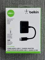 Belkin audio + USB-C charge adapter, Telecommunicatie, Mobiele telefoons | Telefoon-opladers, Ophalen of Verzenden, Zo goed als nieuw