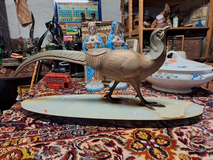 Vintage Art Deco fazanten beeld, Antiek en Kunst, Kunst | Overige Kunst, Ophalen