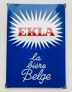 Plaque émaillée bière Belgique Ekla - Emaillerie Belge, Utilisé, Enlèvement ou Envoi, Panneau publicitaire