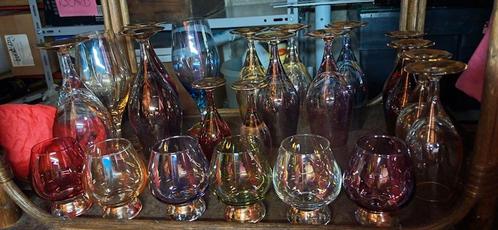 22 stuks glazen verrerie du laeken, Antiek en Kunst, Antiek | Glaswerk en Kristal, Ophalen of Verzenden