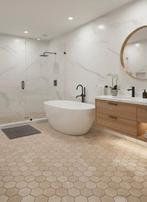 Mosaic Hexagon Travertin 150mm, Neuf, Marbre, Moins de 20 cm, Carrelage de sol