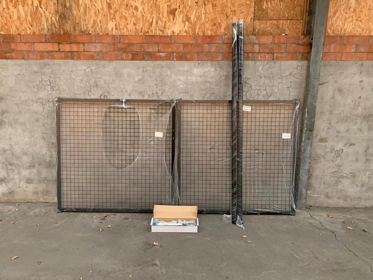 Tuinpoort 300x150 cm NIEUW RAL9005 Zwart, Tuin en Terras, Tuinpoorten, Nieuw, Draaipoort, IJzer, 100 tot 150 cm, 200 cm of meer