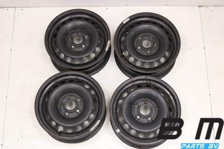 Set 15 inch stalen velgen Golf 6 / Touran 1K0601027C, Auto-onderdelen, Banden en Velgen, Velg(en), Gebruikt