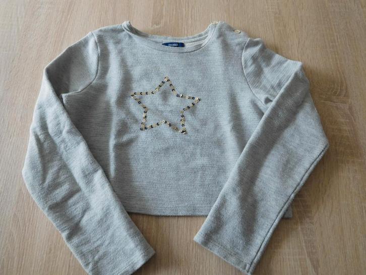 Grijze trui Okaïdi voor 10-jarige kinderen (maat 140 cm), Kinderen en Baby's, Kinderkleding | Maat 140, Zo goed als nieuw, Meisje