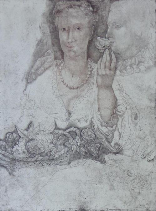 JIRI ANDERLE / GERUCH I / KLEURETS / 82x65cm / SIG / 1983, Antiek en Kunst, Kunst | Litho's en Zeefdrukken, Ophalen of Verzenden