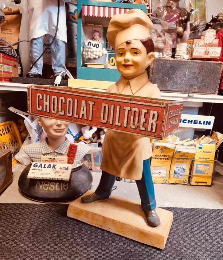 Boulangerie, pâtisserie, chocolatier Vintage Counter Picture, Antiquités & Art, Curiosités & Brocante, Enlèvement ou Envoi