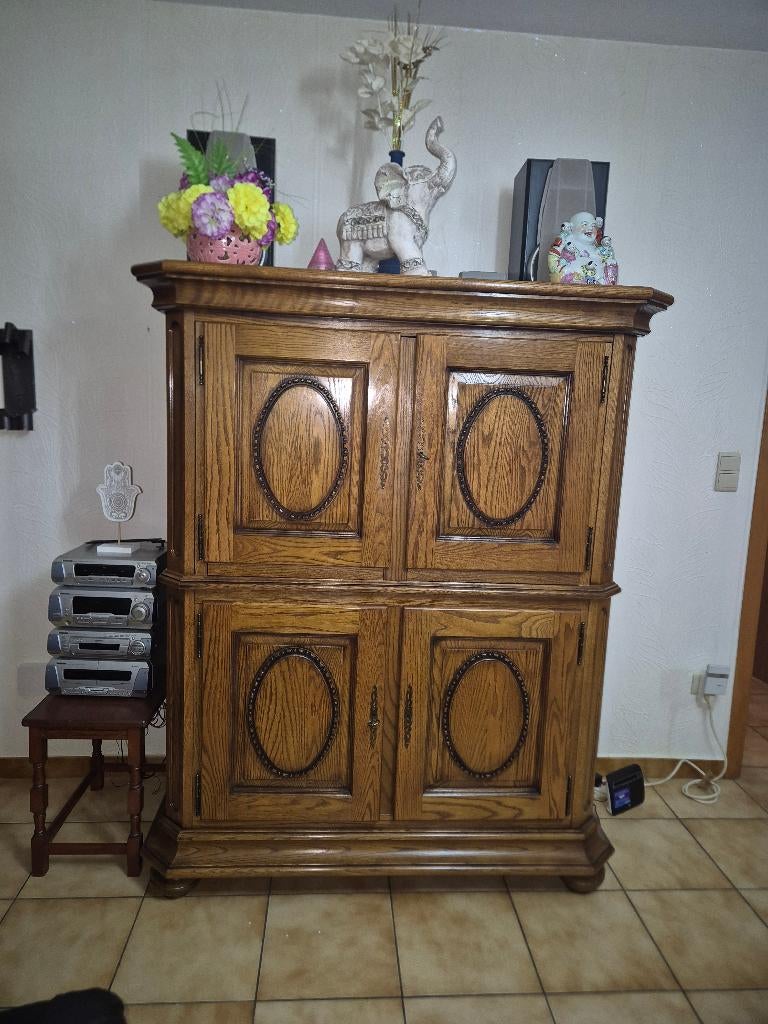 meuble TV, Comme neuf, 100 à 150 cm, Chêne, 50 à 75 cm