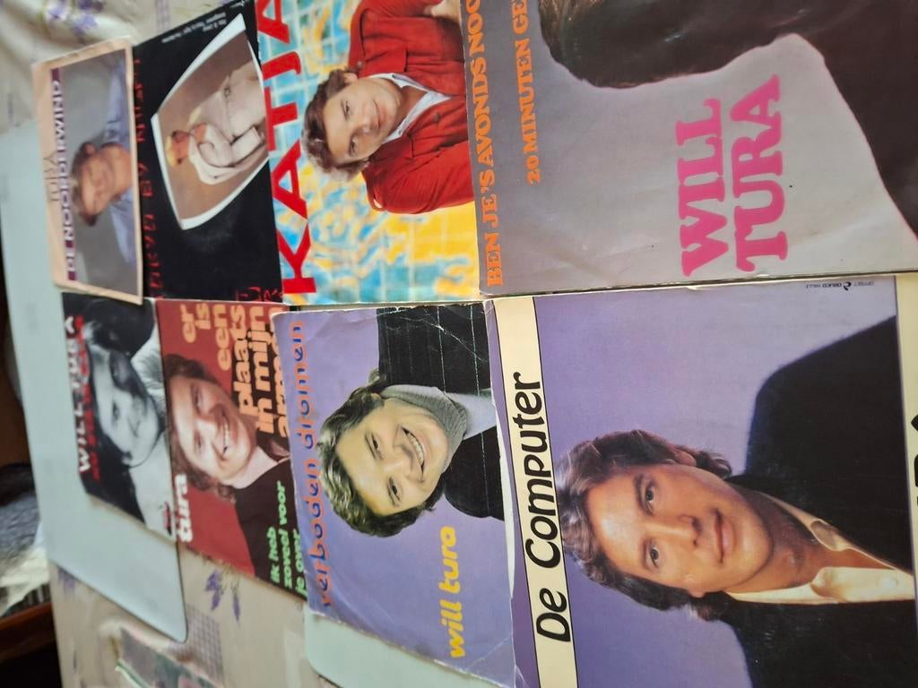 8 singles van will tura, Cd's en Dvd's, Vinyl | Nederlandstalig, Ophalen of Verzenden