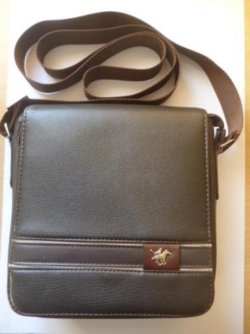 Lederen schoudertas / manbag donkerbruin beschikbaar voor biedingen