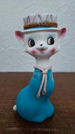 Vintage Japanse keramiek kat met hoed., Antiek en Kunst, Ophalen of Verzenden