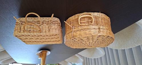 Rieten koffertjes. 10 euro per stuk, Huis en Inrichting, Woonaccessoires | Schalen en Manden, Zo goed als nieuw, Mand, Rechthoekig