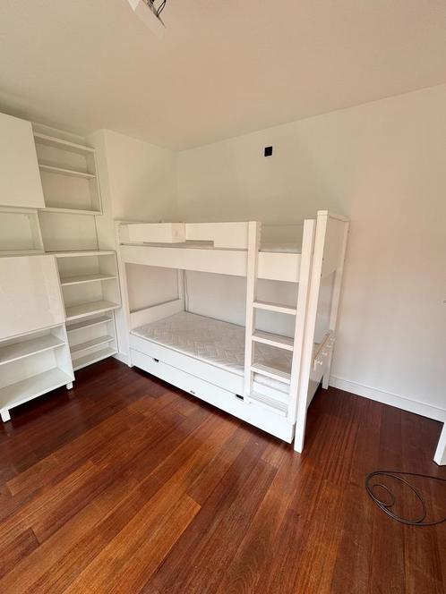 Stapelbed Bopita kleur wit, Huis en Inrichting, Slaapkamer | Stapelbedden en Hoogslapers, Gebruikt, Stapelbed, 90 cm, 200 cm, Eenpersoons