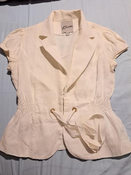 Linnen jasje, korte mouw, Guess M, Kleding | Dames, Blouses en Tunieken, Zo goed als nieuw, Maat 38/40 (M), Ophalen of Verzenden