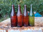 Oude vintage bierflessen brouwerij Menynsbrughen Silly, Verzamelen, Biermerken, Ophalen of Verzenden, Gebruikt