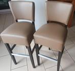 Chaise haute (2x) de bar, Ophalen, Metaal, Met voetsteun, Zo goed als nieuw