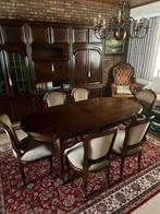 Eetkamer - tafel met 6 stoelen en 2 kasten!, Antiek en Kunst, Ophalen