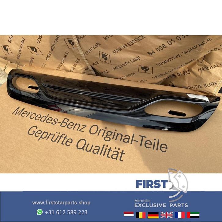 W176 FACELIFT AMG Diffuser ORIGINEEL Mercedes A KLASSE 2012-, Auto-onderdelen, Overige Auto-onderdelen, Mercedes-Benz, Gebruikt