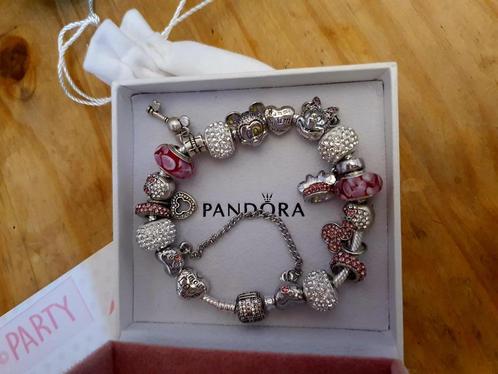 Bracelet Pandora Mickey, Handtassen en Accessoires, Bedels, Nieuw, Pandora, Zilver, Met strass, Verzenden