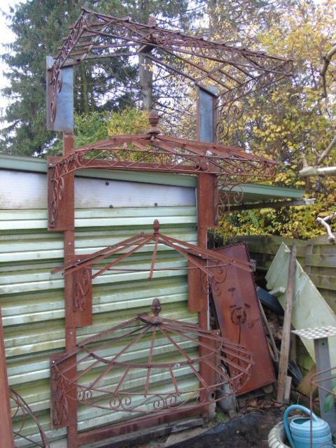 marquise en fer forgé petit modèle arrondit, Jardin & Terrasse, Accessoires mobilier de jardin, Neuf, Enlèvement