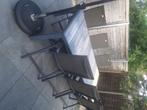 Tuintafel met 6 stoelen Hartman, Ophalen, Gebruikt, Rechthoekig, Aluminium