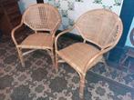 2 chaises fauteuils en osier, Osier
