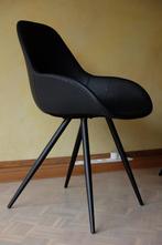 Vasco armstoel met hoge rug in Tress lederlook, Huis en Inrichting, Stoelen, Ophalen, Modern / lederlook, Twee, Zwart