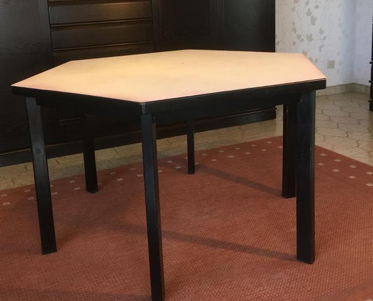 Tafel met existentie voor 6 of 8 personen, wegens verhuis, Huis en Inrichting, Tafels | Eettafels, Gebruikt, Rond, Ophalen of Verzenden