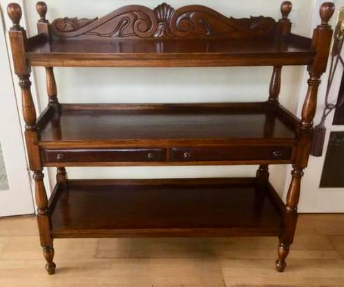 Engelse Klassieke Mahonie Buffet-theekast, Huis en Inrichting, Kasten | Buffetkasten, Gebruikt, 100 tot 150 cm, 100 tot 150 cm