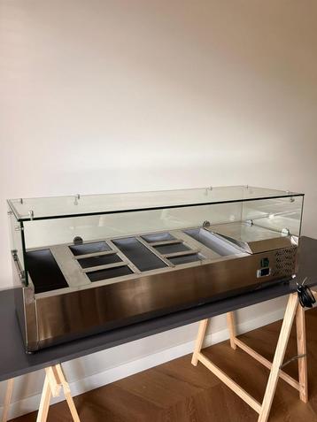 Saro Opzet Koelvitrine 120 cm + Glazen afdekking beschikbaar voor biedingen