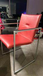 Set van 8 lederen stoelen ARCO rood, Comme neuf, Rouge, Enlèvement ou Envoi