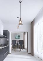Binnenverlichting-3 hanglampen-Favero Illuminazione (It.), Ophalen, Zo goed als nieuw, Metaal, Modern
