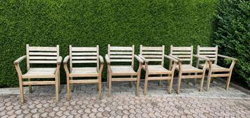 6 x Tuin Teck stoelen beschikbaar voor biedingen