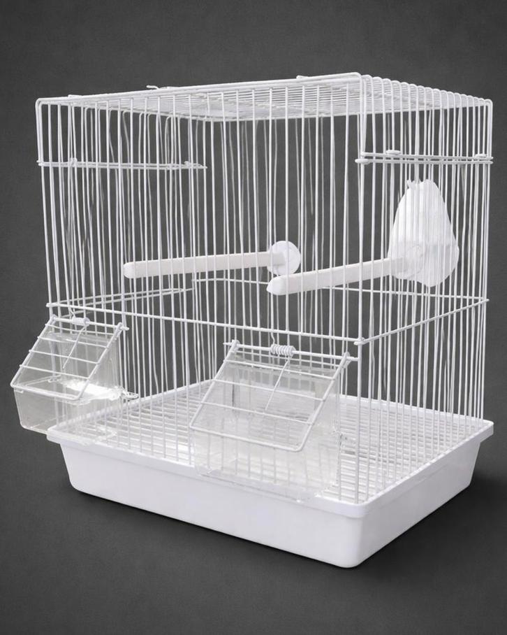 Kleine transport kooi Wit 25 x 19 x 34 - Winkel en Webshop, Dieren en Toebehoren, Vogels | Hokken en Kooien, Ophalen