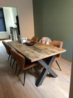 Volledige eetkamer ( tafel + stoelen, bar, wand en tvkast), Ophalen, Zo goed als nieuw