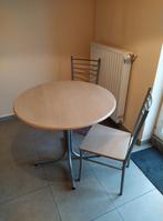 keukentafel en stoelen, Huis en Inrichting, 100 tot 150 cm, 100 tot 150 cm, Vier personen, Zo goed als nieuw