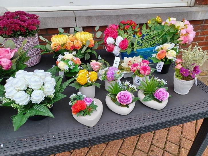Zijden bloemstukken, Huis en Inrichting, Woonaccessoires | Kunstplanten en Kunstbloemen, Nieuw, Binnen, Buiten, Ophalen
