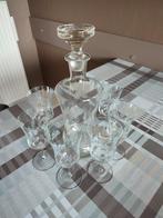 Karaf met zes glazen, Ophalen